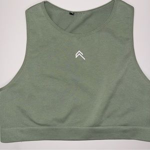 Oner Active Classic Seamless Crop Top - Sage Green - XL